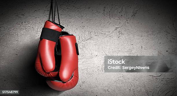 Boxing Gloves Stock Photo - Download Image Now - Boxing - Sport, Boxing Glove, Cement