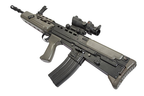 istock British assault rifle L85 isolated on a white background 517549021