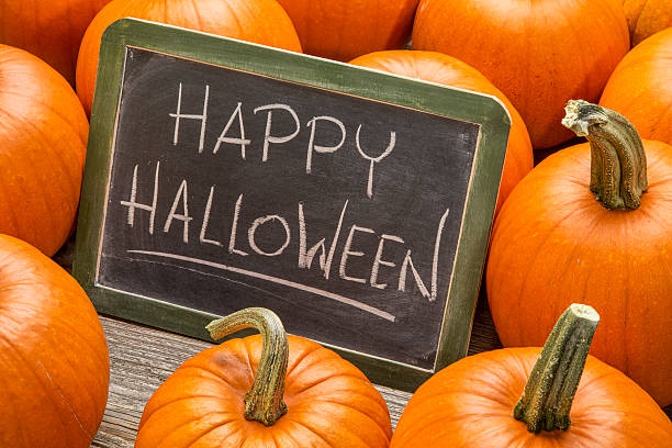 istock Happy Halloween with pumpkin 517549045