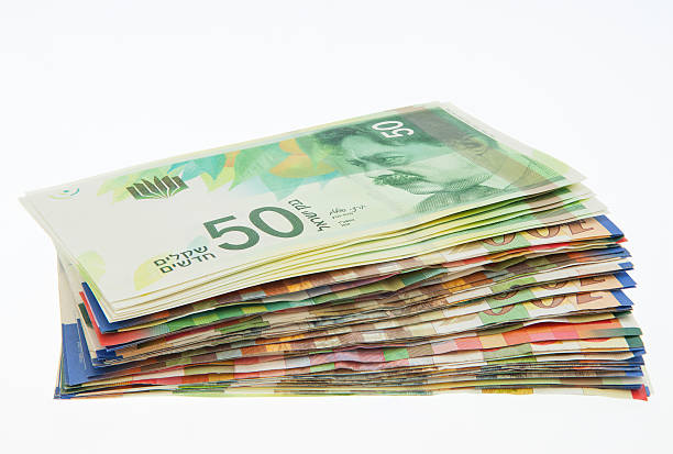 istock Various Israeli shekel notes with the new fifty note 517550215