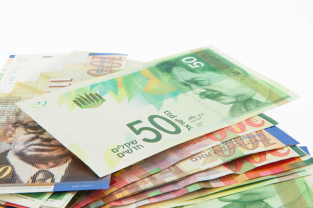 istock Various Israeli shekel notes with the new fifty note 517550283