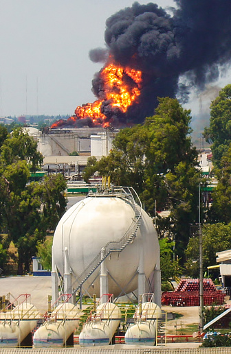 Fire on Petrochemical Plant