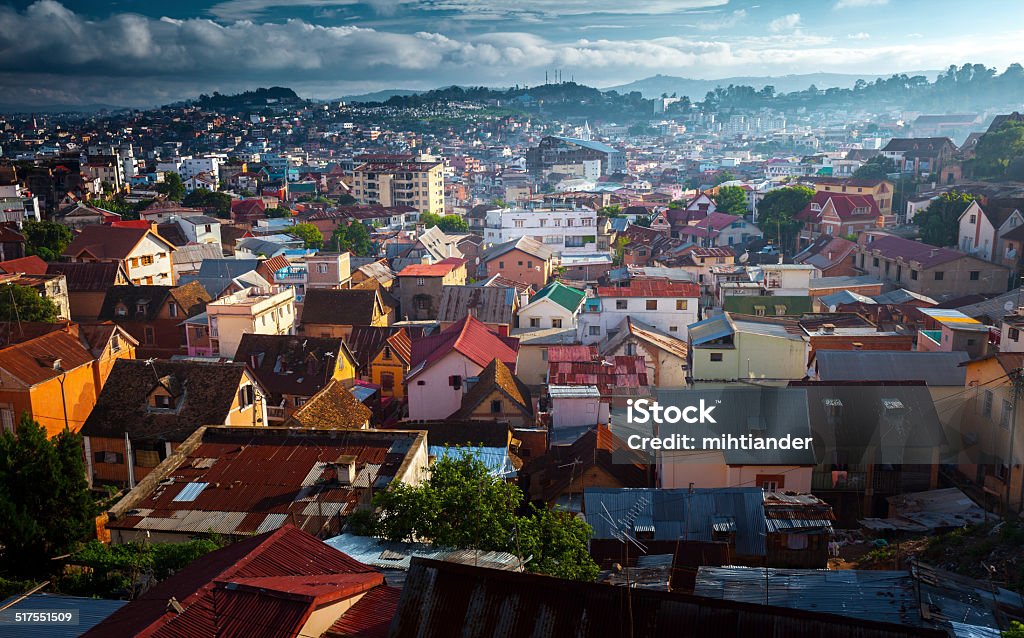 City City of Antananarivo at sunny day. Madagascar City Stock Photo