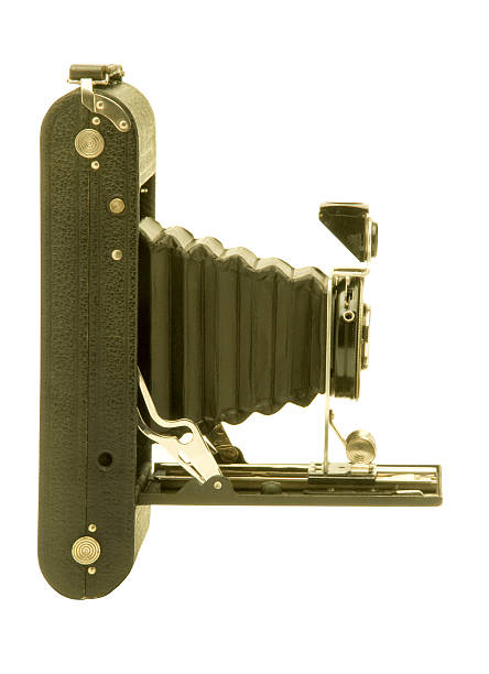 istock Vintage folding bellows roll film camera 517552625
