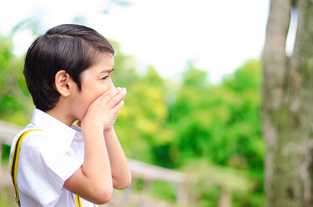 istock Little boy shouting on the hill 517554459