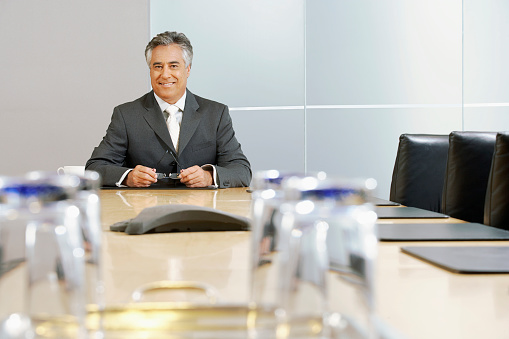 Businessman in a conference room