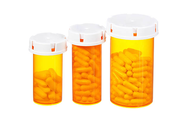 Medical Pill bottles isolated