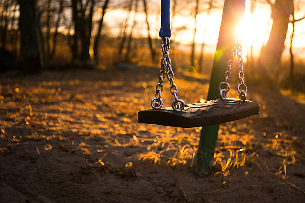 istock Swing in autumn sunrise 517575902