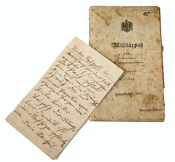 German documents for soldiers of the First World War