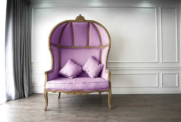 Purple half-dome sofa