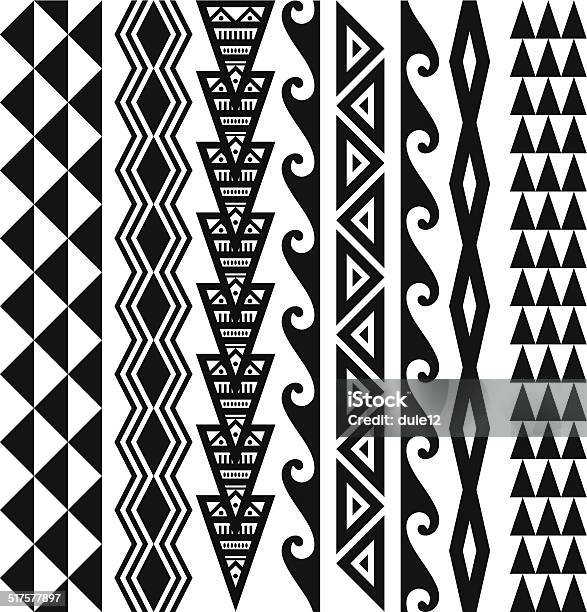 Hawaiian Tribal Patterns Stock Illustration - Download Image Now - Hawaiian Culture, Pattern, Indigenous Culture