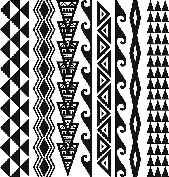 Vector illustration of Hawaiian Tribal Patterns