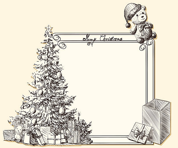 Un Noël Carte postale - Illustration vectorielle