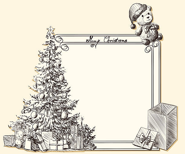 ilustrações de stock, clip art, desenhos animados e ícones de chirstmas cartão postal - new years eve 2014 christmas retro revival