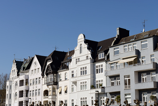 Row of classic townhouses (Germany).