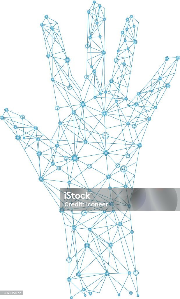 Mynetwork Hand Example Drawing Hand Network Illustration Blue Stock Illustration - Download Image Now ...