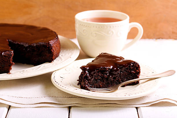 istock Chocolate fudge cake with berries 517579972