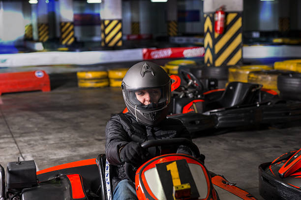 istock Person racing a bumper car 517580182