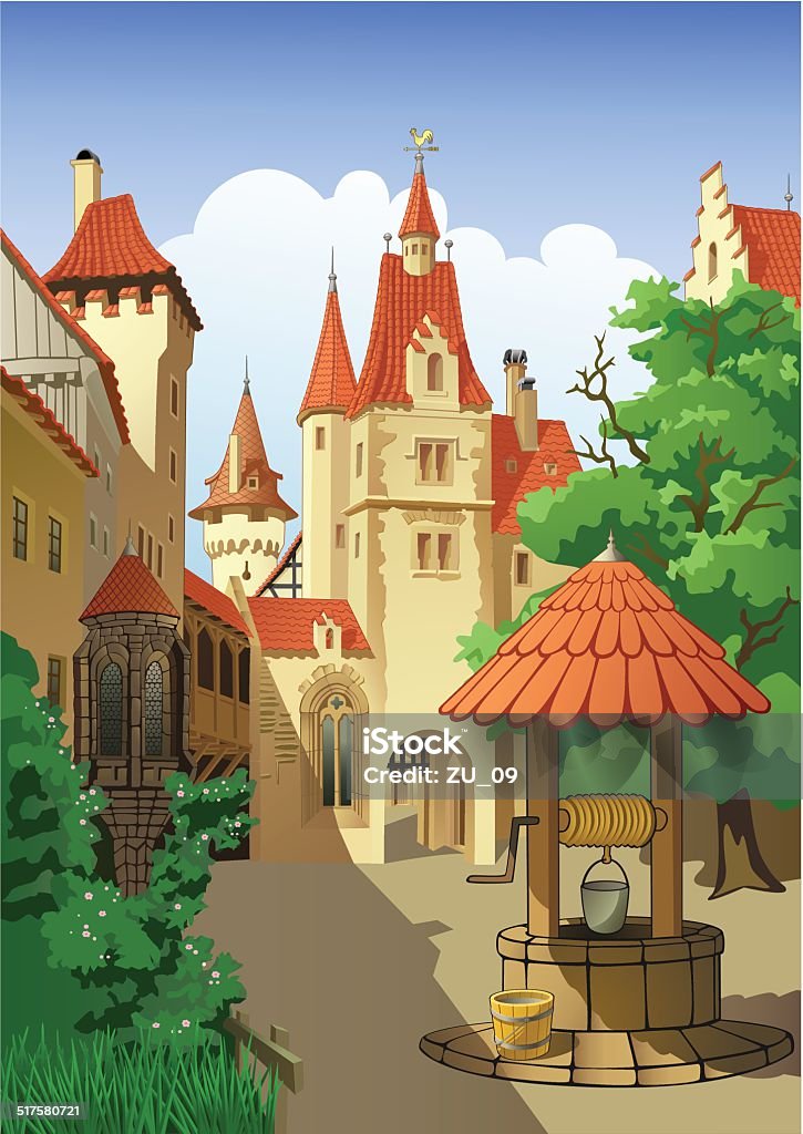 Farytale castle - Lizenzfrei Renaissance Vektorgrafik