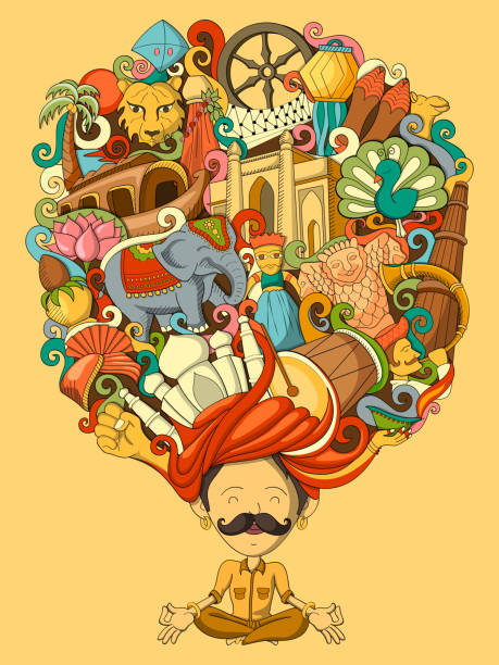 illustrations, cliparts, dessins animés et icônes de rêve et la pensée de homme indien - activity animal creativity backgrounds