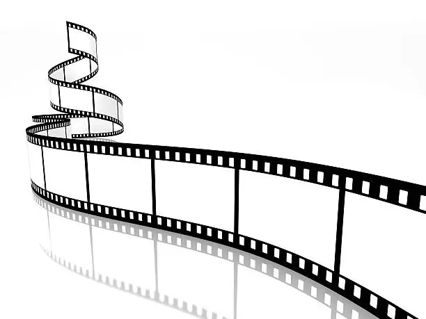 empty film strip on white background