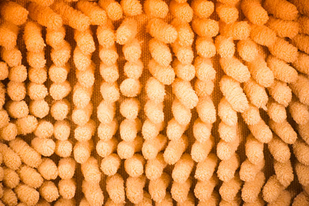 abstract background soft focus of orange microfiber fabric