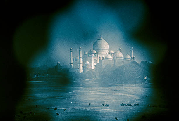 istock Taj Mahal, View From Red Fort, Agra, India 517594449