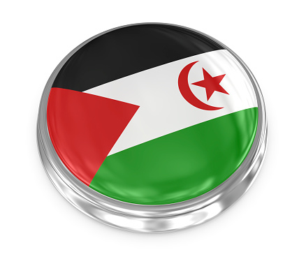 Sahrawi Arab Democratic Republic badge, computer generated image.