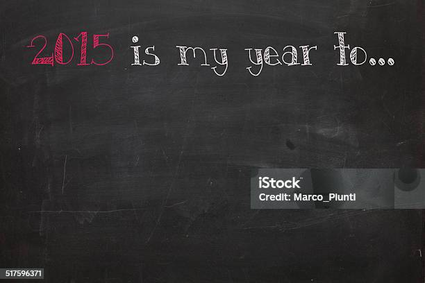 New Years Good Intentions Stock Photo - Download Image Now - 2015, Absence, Announcement Message