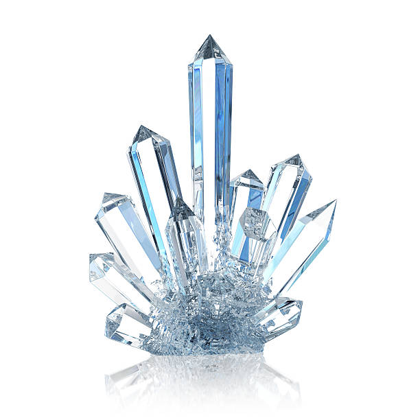 Crystal Isolated on white with clipping path. 3D render. crystal stock pictures, royalty-free photos & images