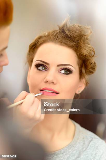 Applying Lipstick Stock Photo - Download Image Now - Adult, Adults Only, Applying