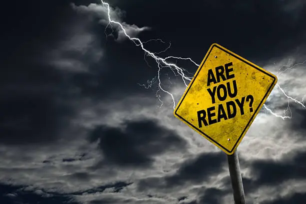 Photo of Are You Ready Sign With Stormy Background