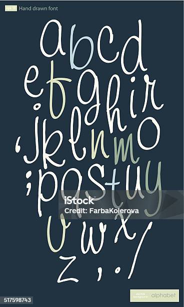A Cursive Vector Vector Illustration Of Cursive Alphabet Stock Illustration - Download ...