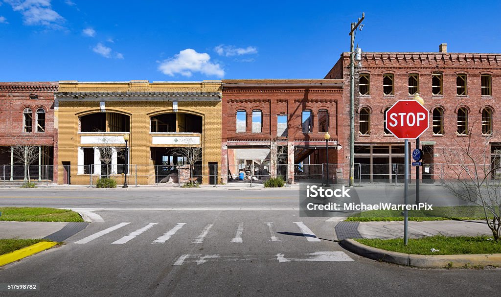 Main Straße Läden im Bau - Lizenzfrei Florida - USA Stock-Foto