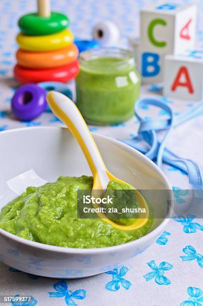 Food For Children Stock Photo - Download Image Now - Baby - Human Age, Baby Food, Broccoli