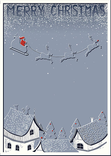 Carte postale de Noël - Illustration vectorielle