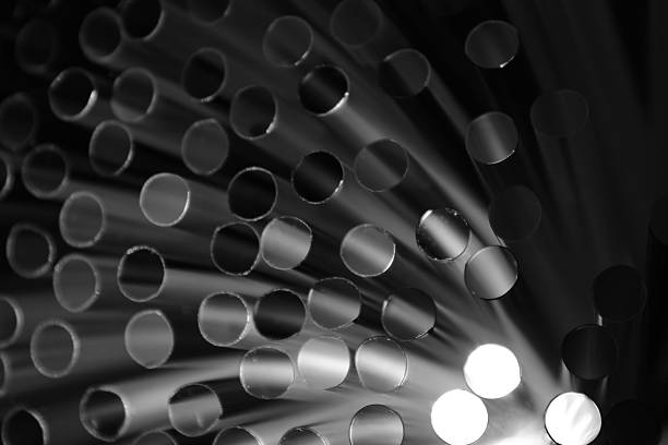 Backlit Monochrome  Abstract Straws stock photo