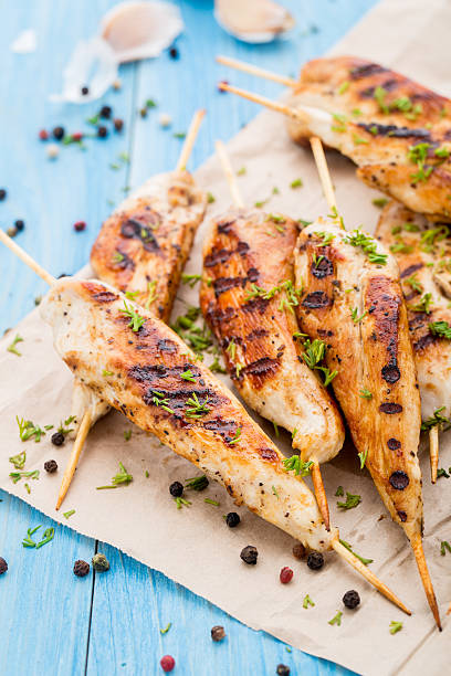 istock Chicken skewers 517599969