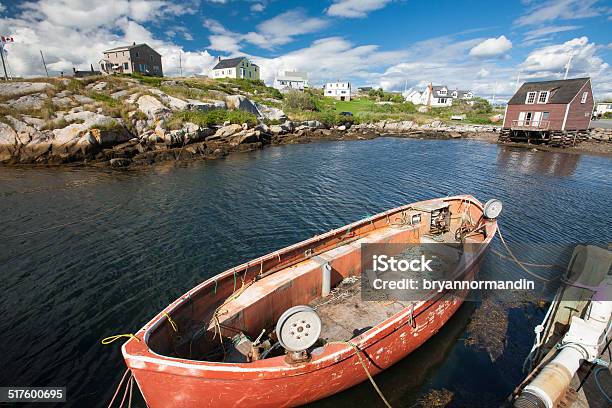 Small Fishing Village In Canada Stock Photo - Download Image Now - Canada, Depression - Land Feature, Lobster - Animal