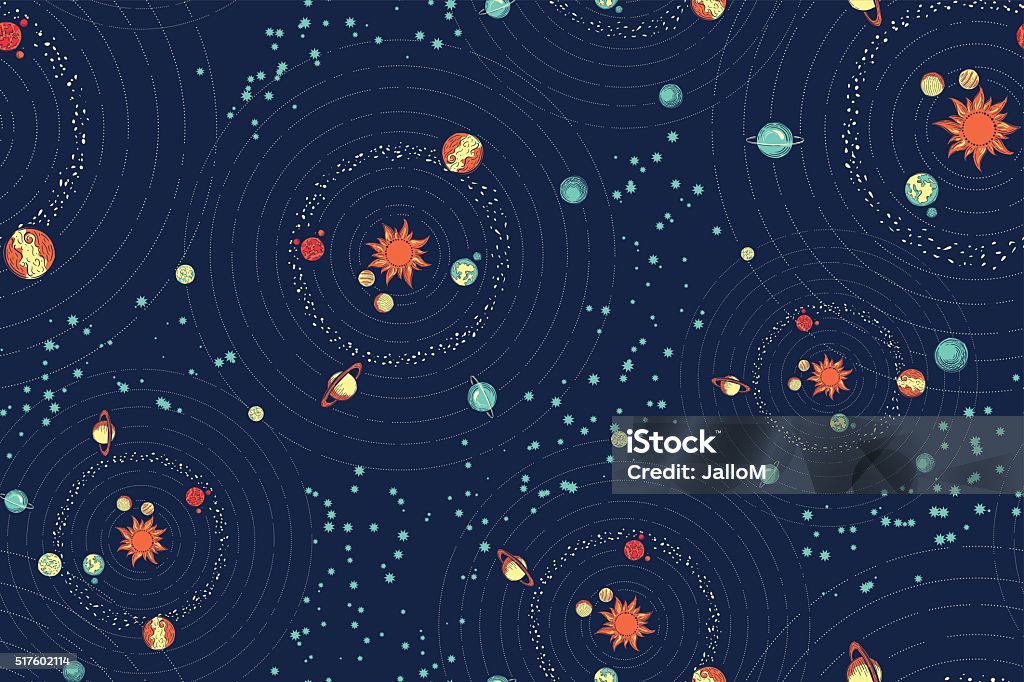 Galaxy Shell Patterns Seamless Galaxy Pattern Stock Illustration - Download Image Now - Outer ...