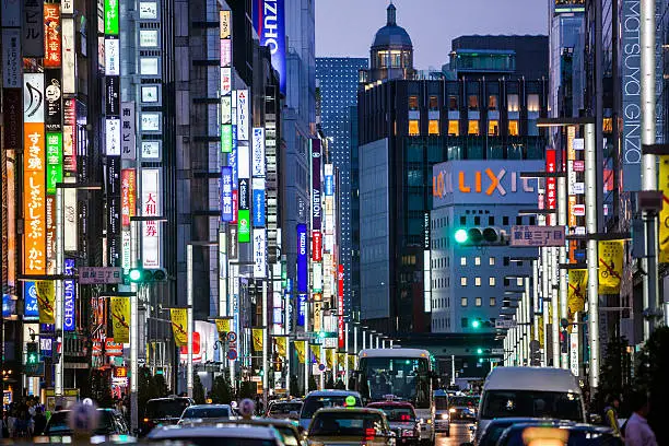 Ginza is a popular upscale shopping area of Tokyo, popular among tourists and locals. There are  numerous internationally renowned  boutiques, department stores, restaurants and cafes in the area. Ginza is considered by many as one of the most luxurious shopping districts on the planet.