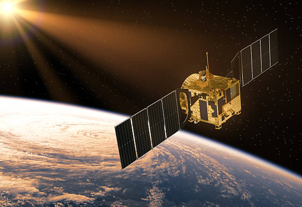 istock Satellite In The Rays Of Sun 517606014