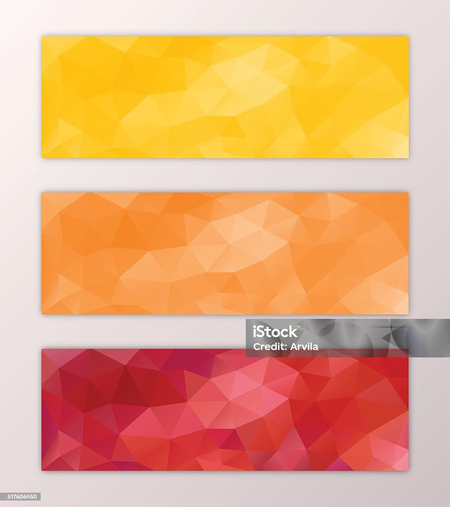 Website banner template set abstract triangle polygon background design Website banner template set abstract triangle polygon background colorful design Pattern stock vector