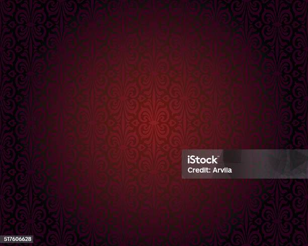 Dark Red Wallpaper Repitable Gradient Vector Background Stock Illustration - Download Image Now