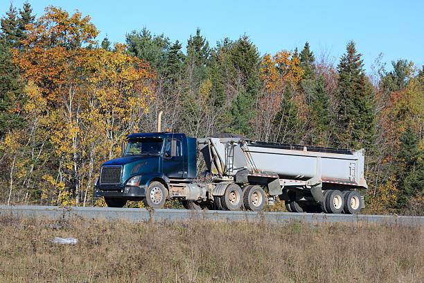 istock Semi-truck on a highway 517608378