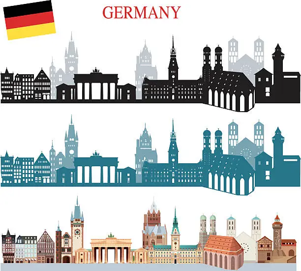 Vector illustration of Germany Skyline