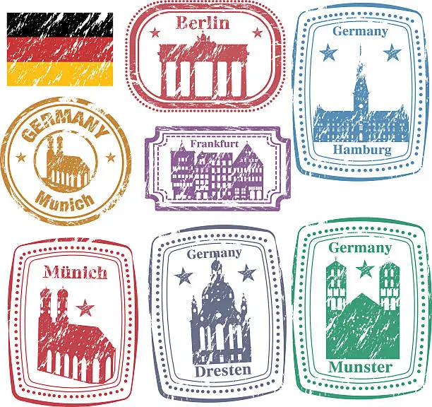 Vector illustration of Germany Postage