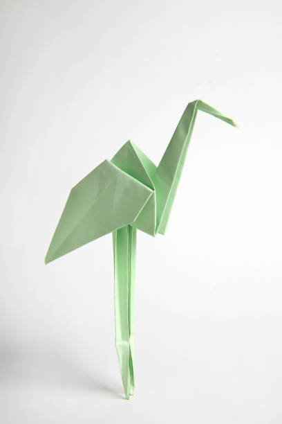 istock Origami Paper flamingo 517611356