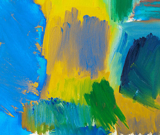 istock Abstract painted blue  and yellow art backgrounds. 517612522