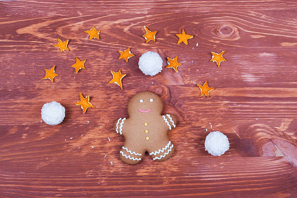 Christmas decoration with gingerbread cookies